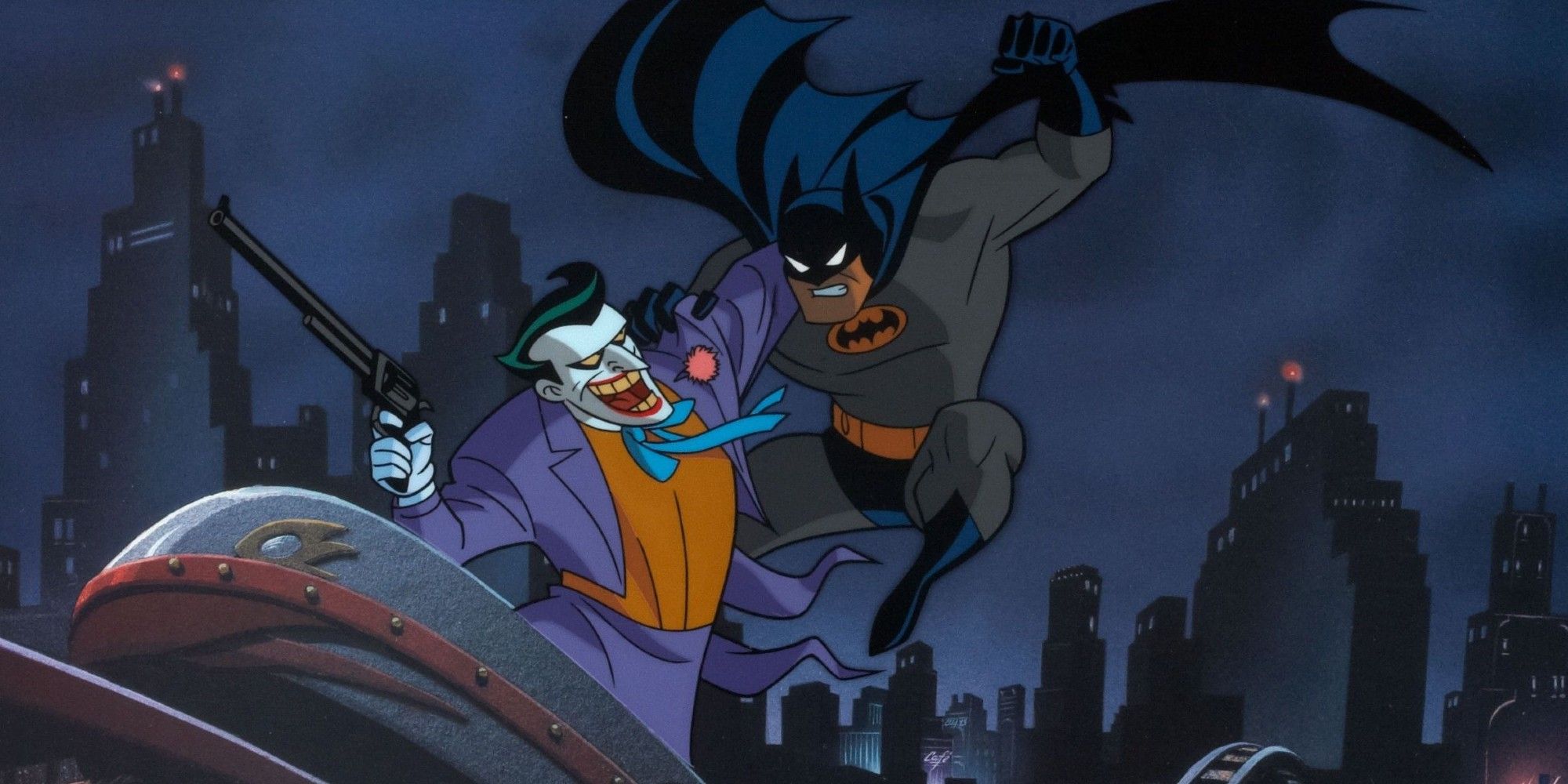 Batman Fights Joker In Batman The Animated Series