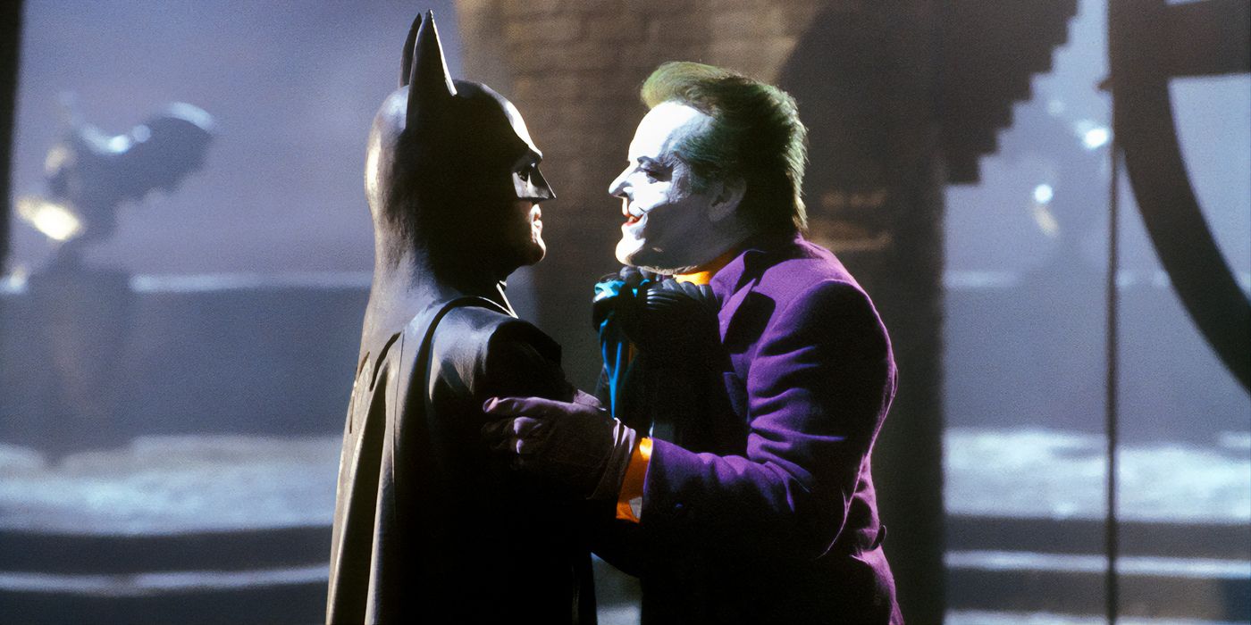 Batman holding the Joker in Batman