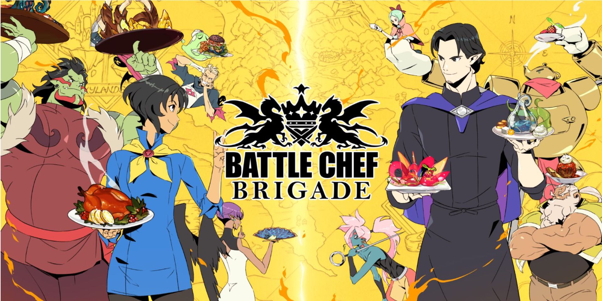 cover art showing the characters from Battle Chef Brigade