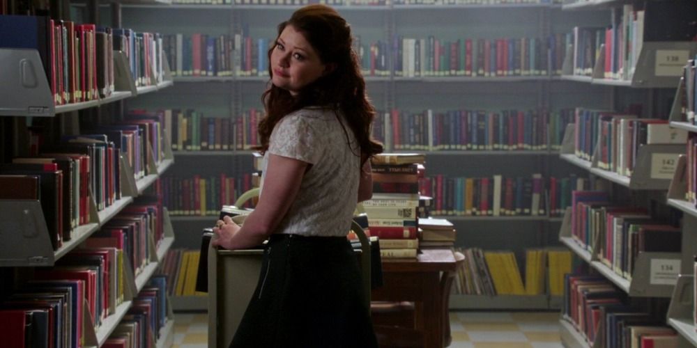 Belle French in library