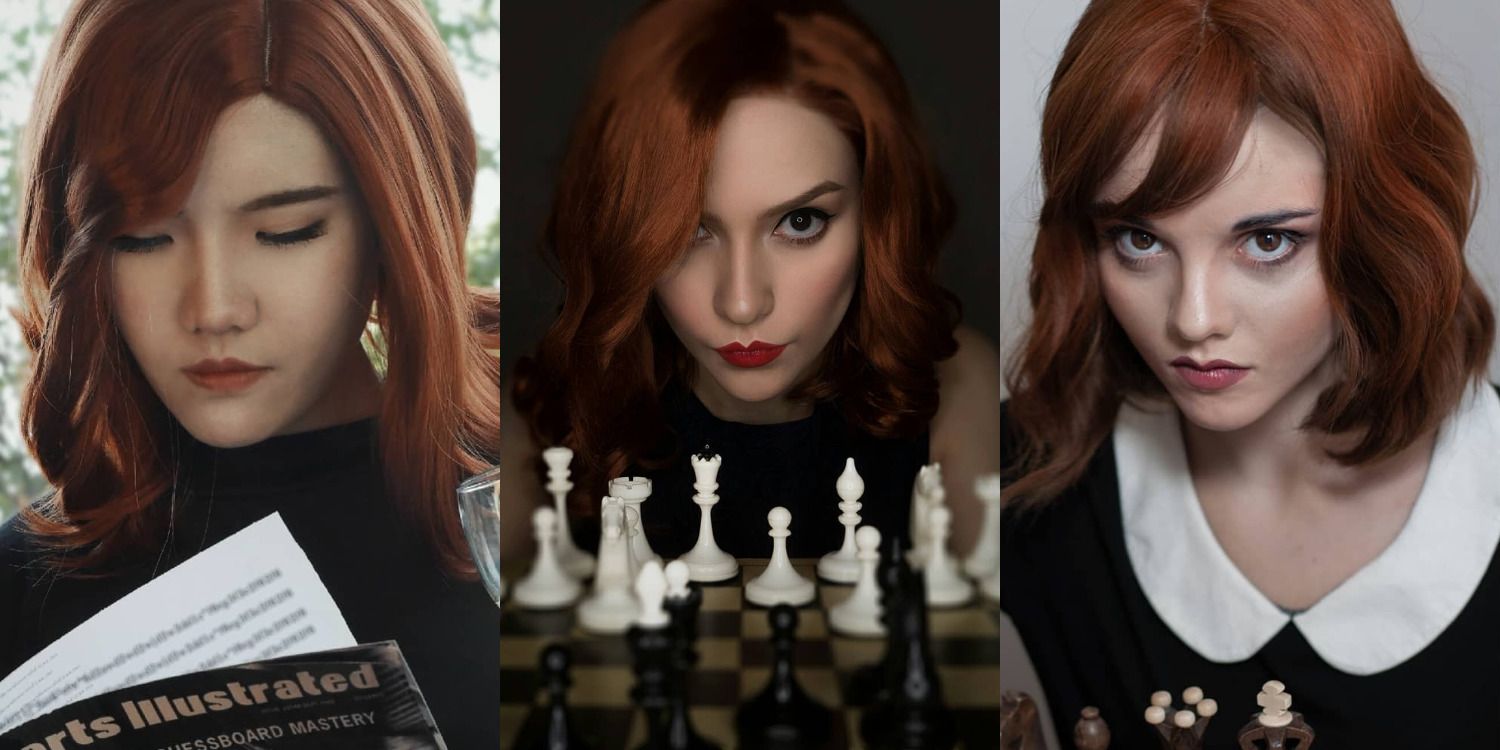 The Queen's Gambit Beth Harmon Cosplay Wig in Full Head Topper Hair Stock