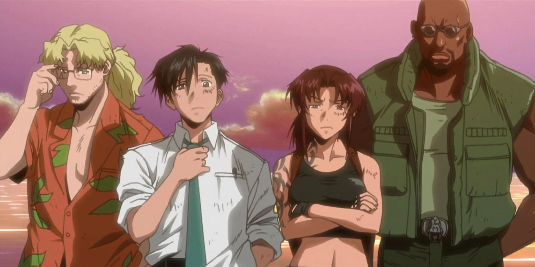 Characters from the anime series Black Lagoon.