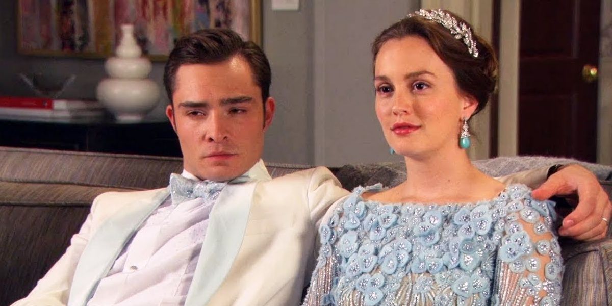 Chuck and Blair sit together at their wedding