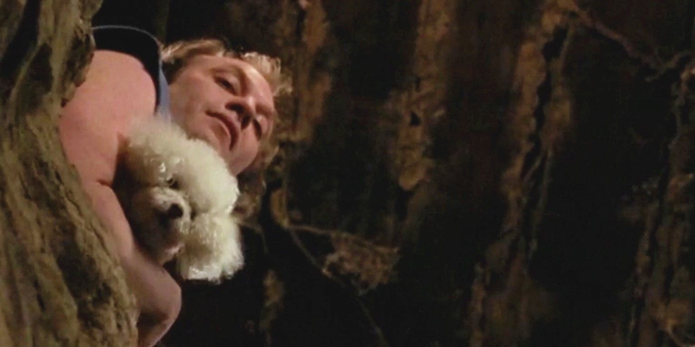 Buffalo Bill with his dog Precious in The Silence of the Lambs