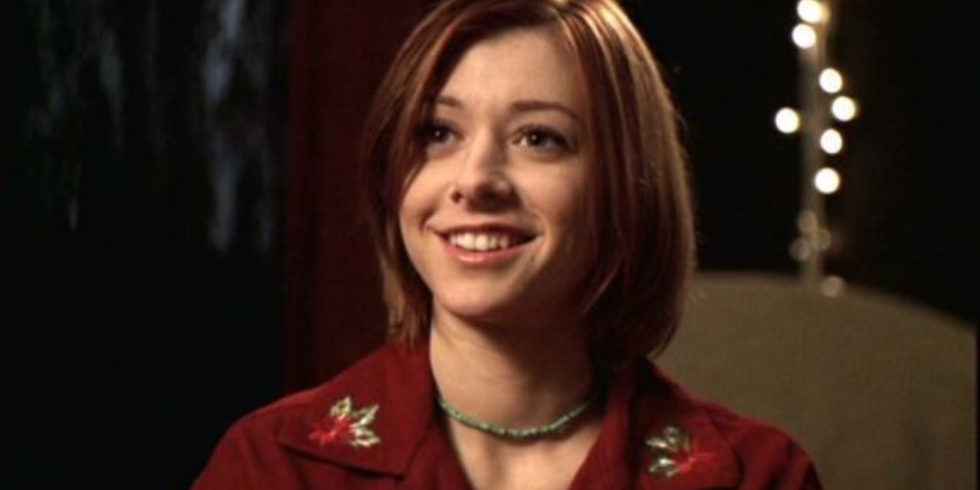 Willow smiling in Buffy, the Vampire Slayer.