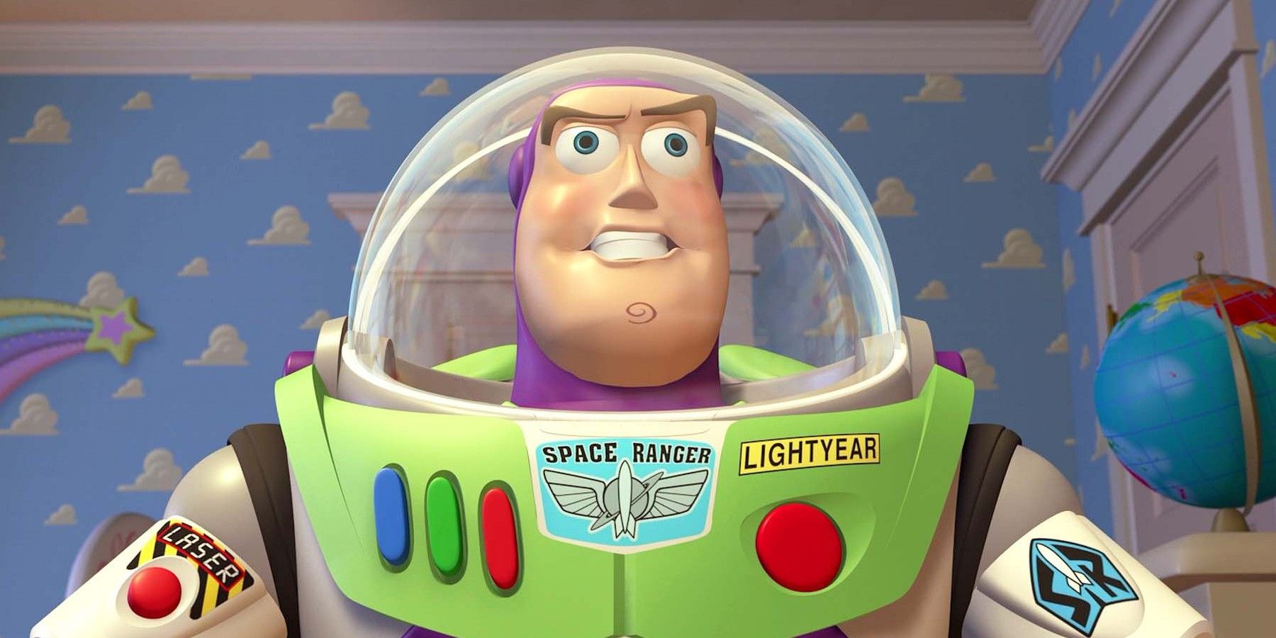Buzz Lightyear posing in Toy Story