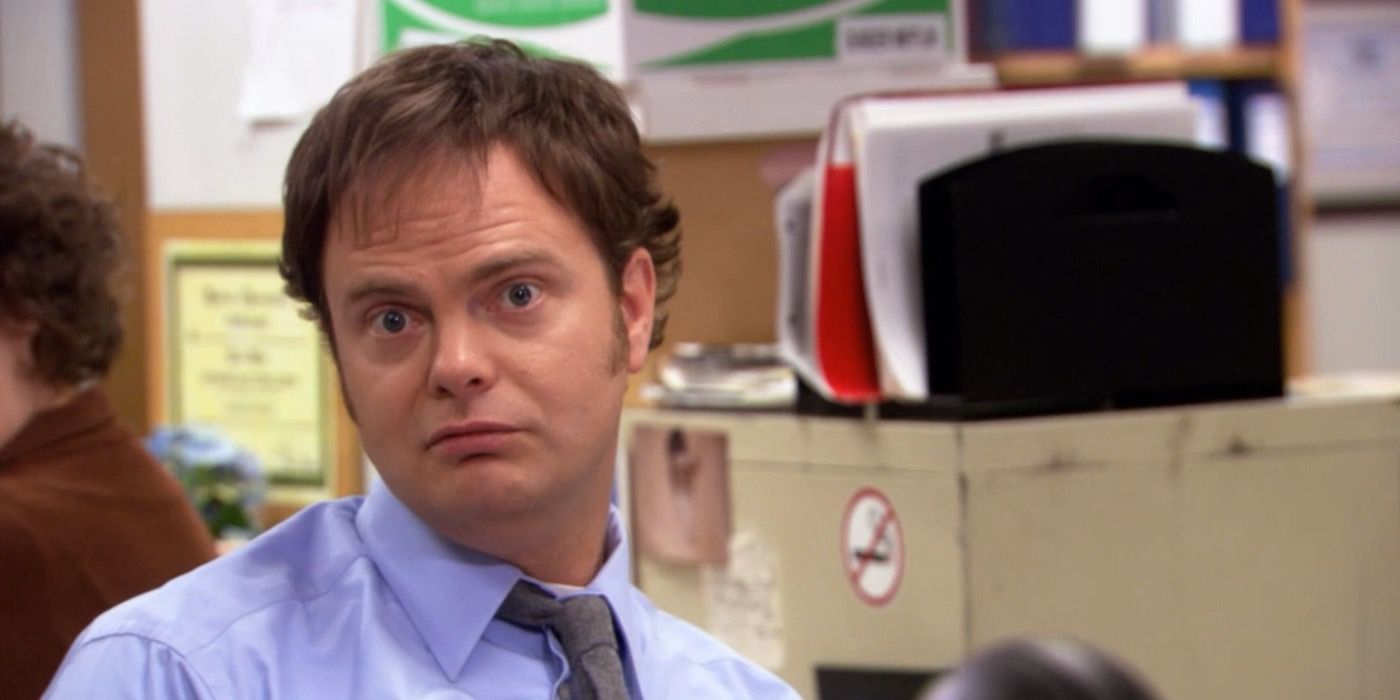 Dwight vestido como Jim em The Office