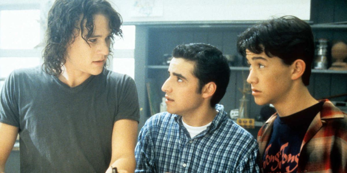 Cameron and Michael talking to Patrick in movie