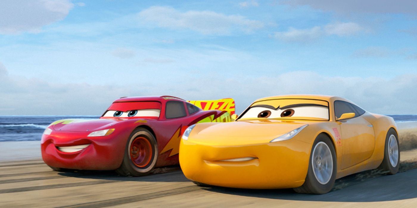 Lightning McQueen and Cruz drive together in Cars 3