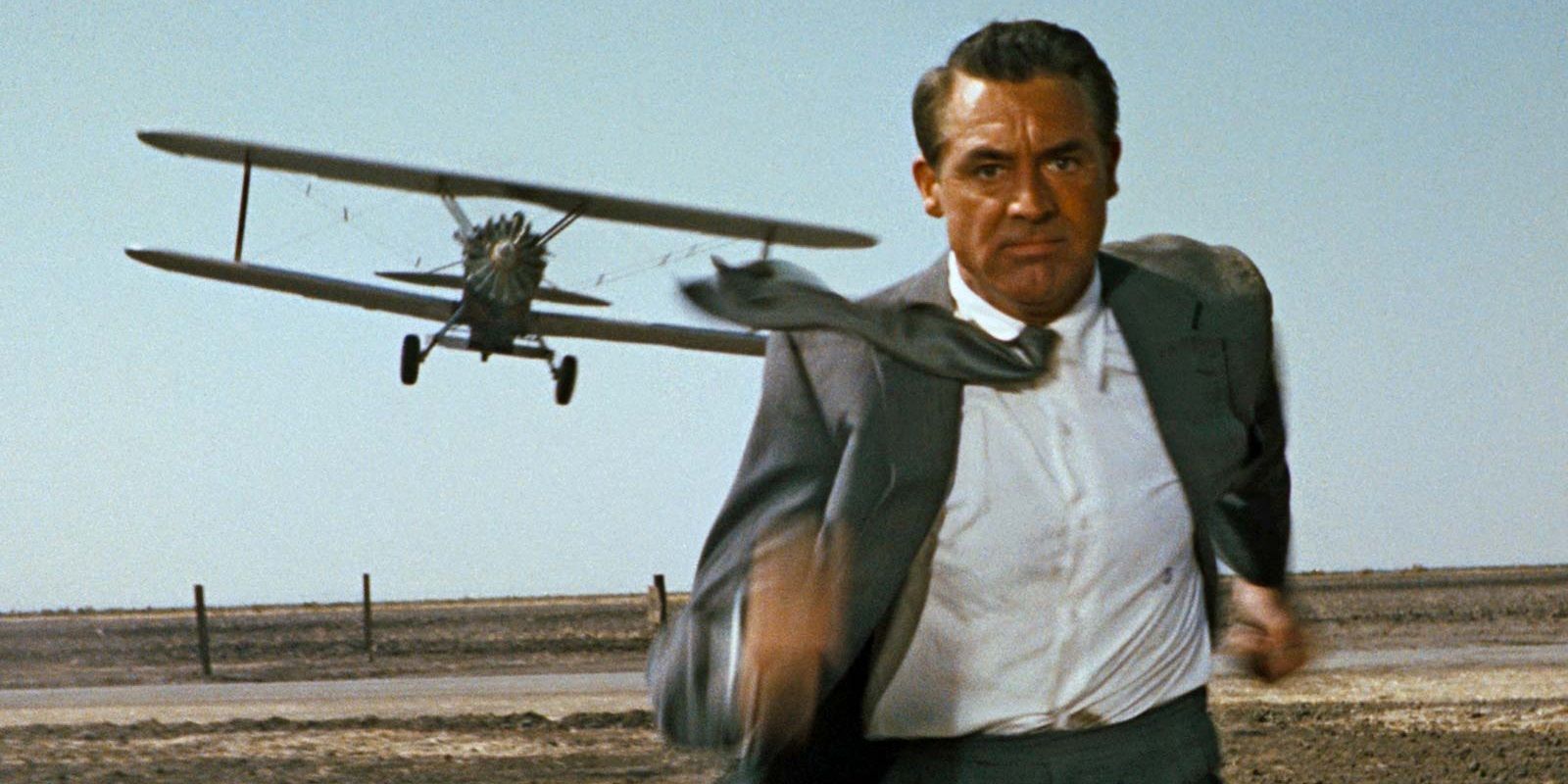Cary Grant running from crop duster in North by Northwest