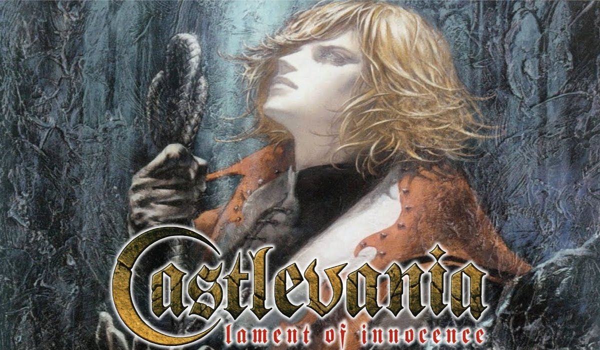 Castlevania-Lament of Innocence title screen with the hero holding a whip