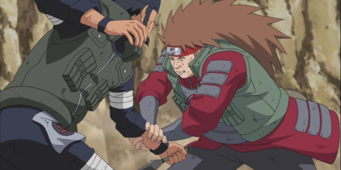 Choji fights Asuma in Naruto Shippuden