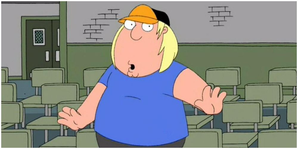 An embarrassed Chris Griffin