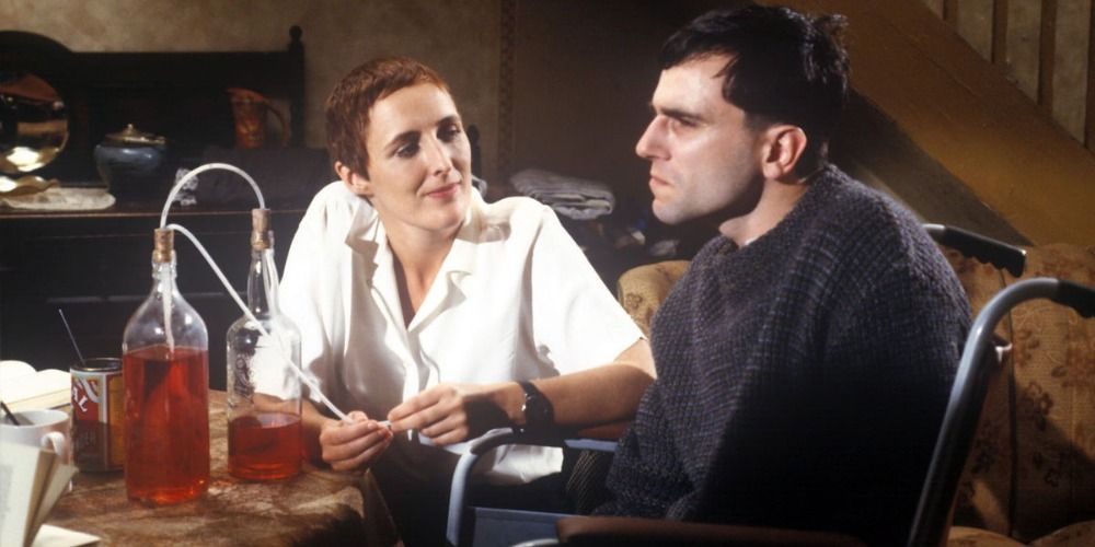 Daniel Day-Lewis as wheelchair-bound Christy Brown in My Left Foot