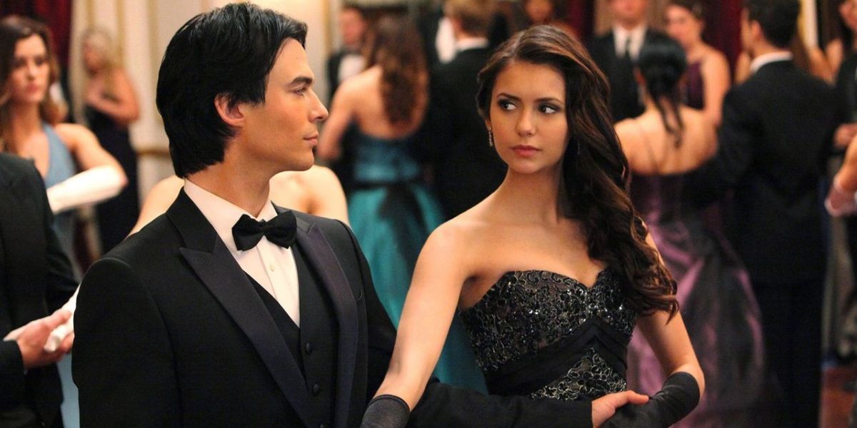 Damon and Elena season 3 of The Vampire Diaries