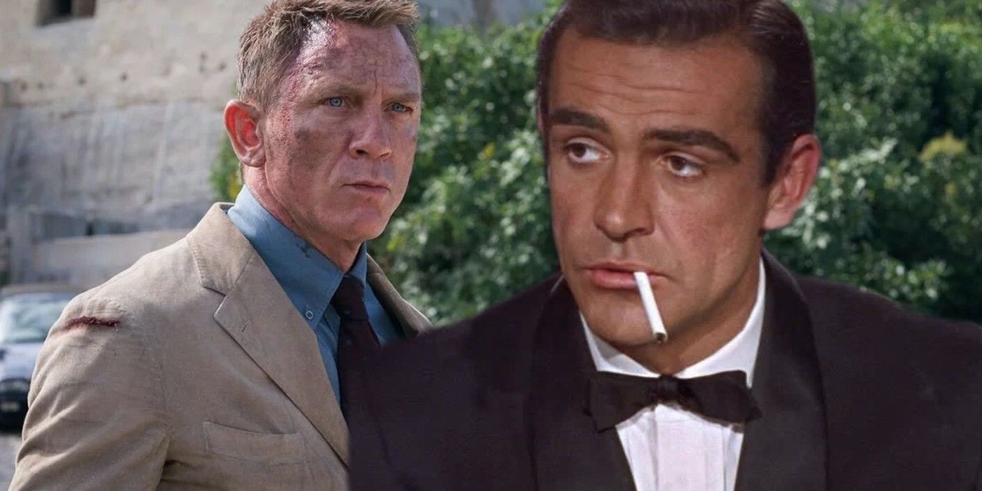 Daniel Craig and Sean Connery as James Bond