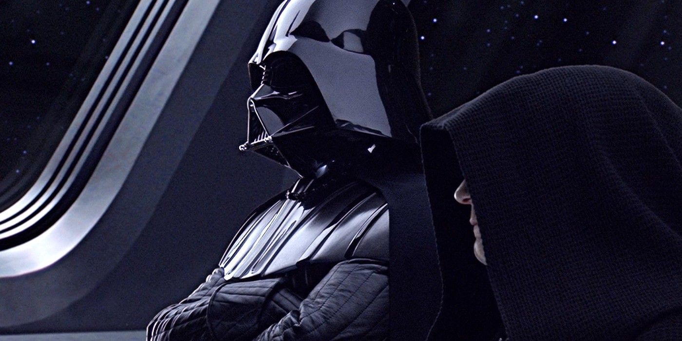 Darth Vader and Darth Sidious gazing out into space in Star Wars Revenge of the Sith