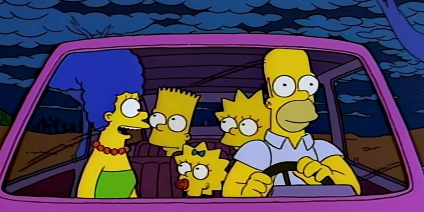 Os Simpsons em um carro