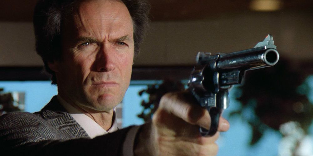 Dirty Harry holds up criminals attempting to rob a diner in Sudden Impact