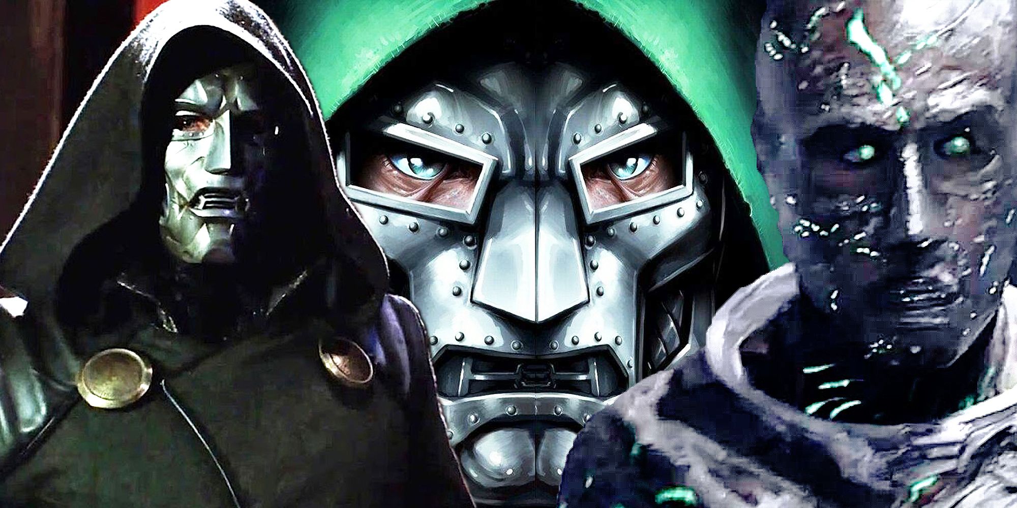 Doctor Doom in Fantastic Four and Fant4stic Movies and Marvel Comics