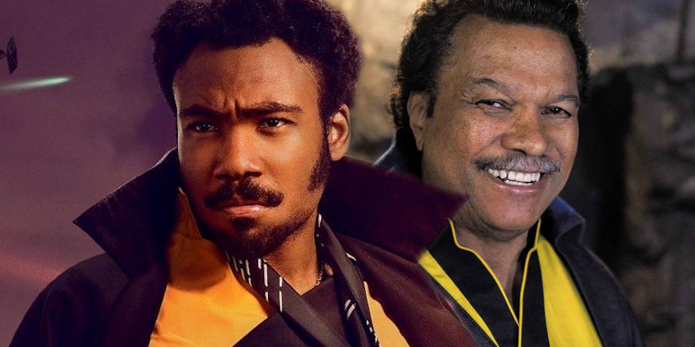 Donald Glover and Billy Dee Williams as Lando Calrissian