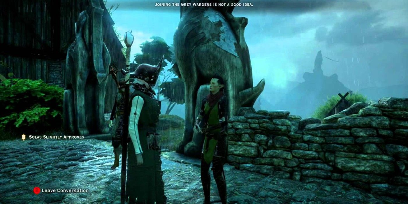 A player convinces Jana not to join the Grey Wardens and to join the Inquisition instead in Dragon Age: Inquisition