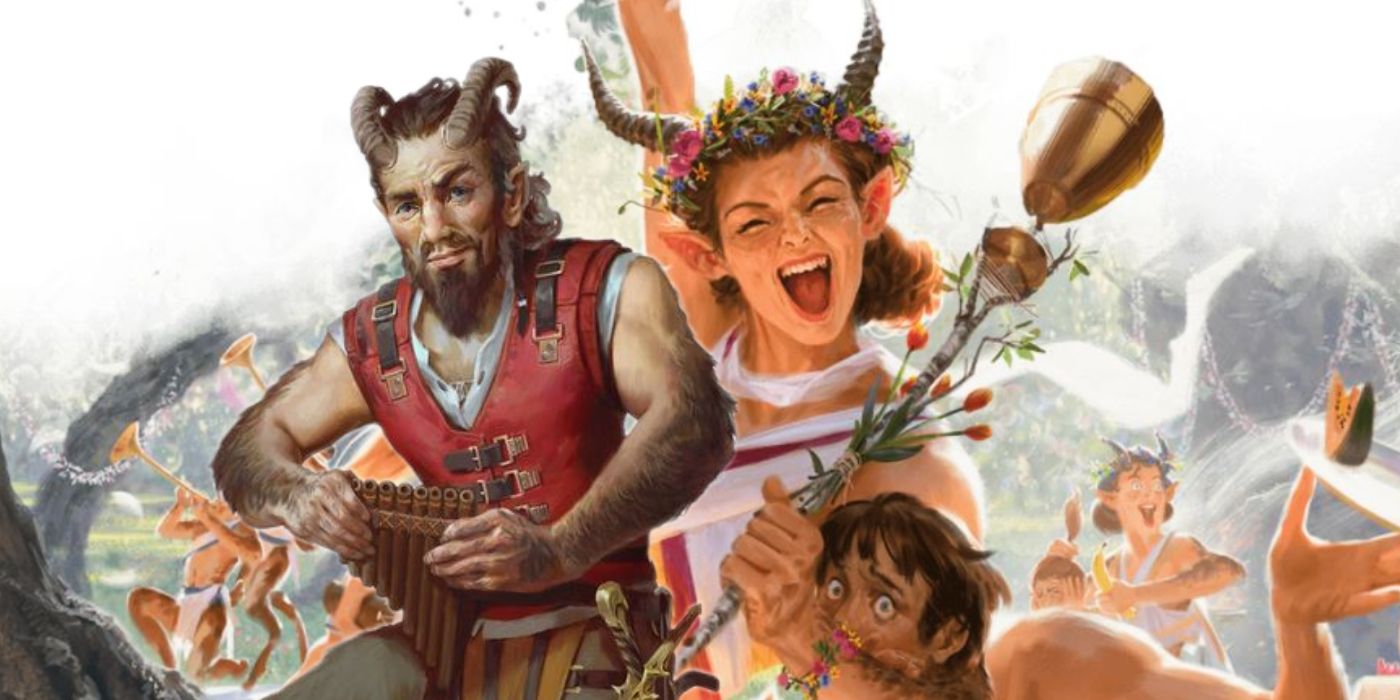 Blended image of satyrs in Dungeons & Dragons.