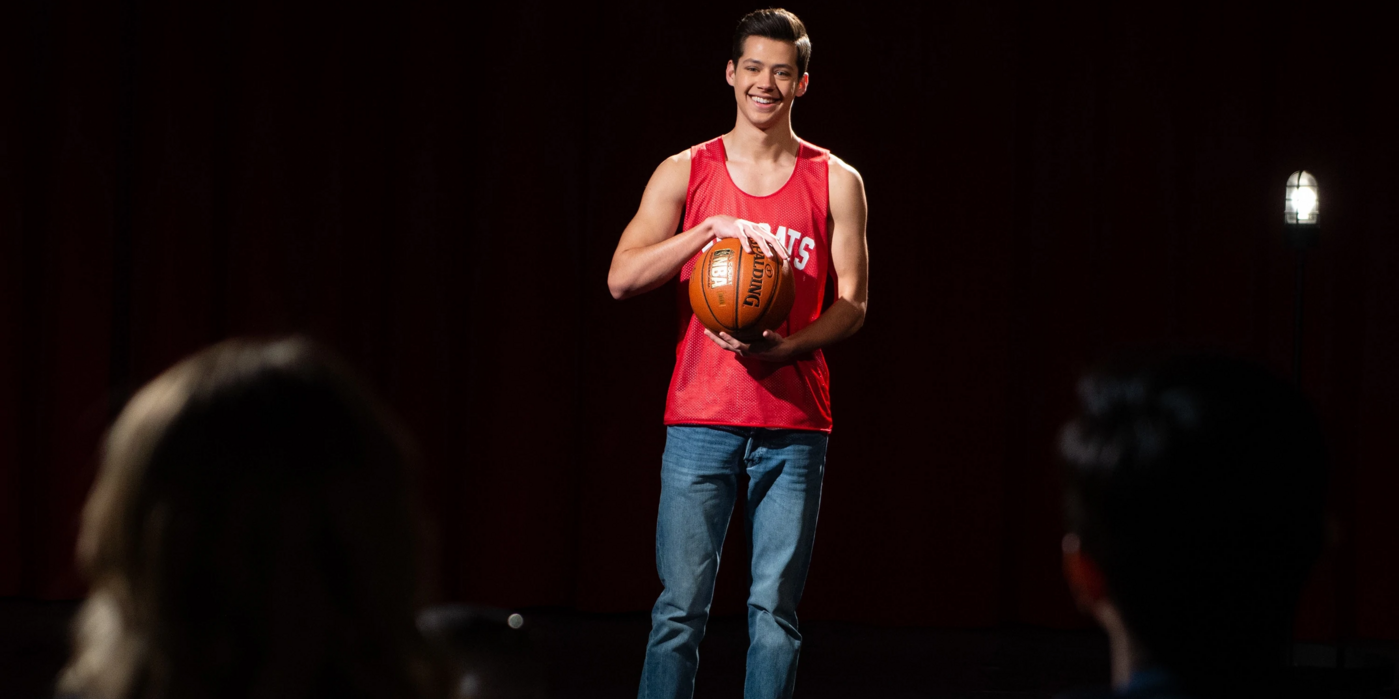 EJ Caswell auditions for Troy Bolton in High School Musical: The Musical: The Series.