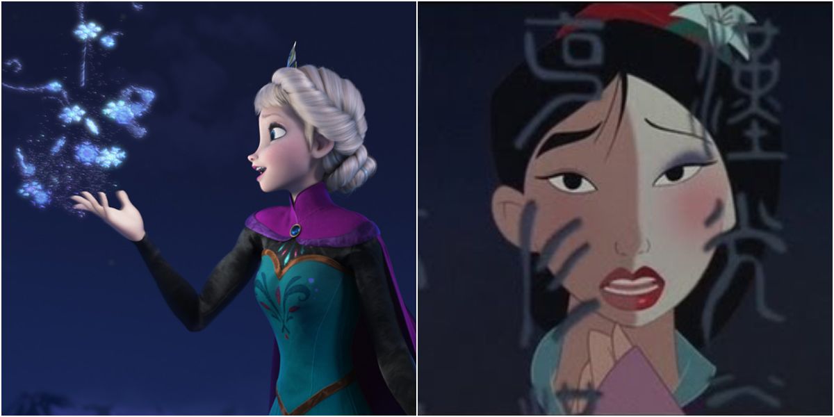 Elsa uses her powers and Mulan after matchmaking