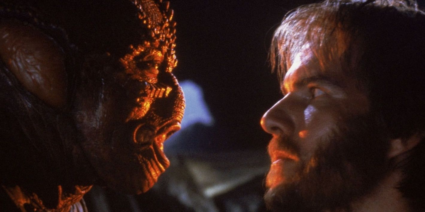 Two enemies face off in Enemy Mine