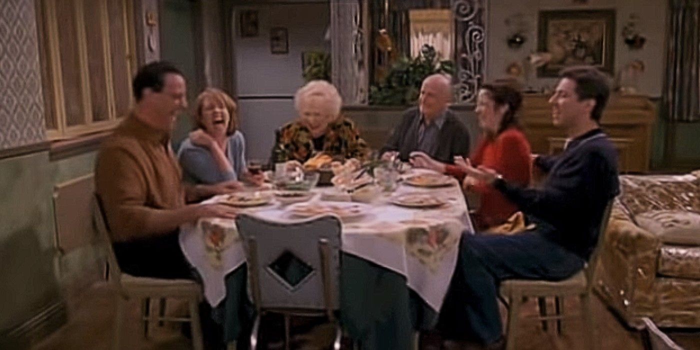 The Barones in Everybody Loves Raymond at the Thanksgiving Dinner Table