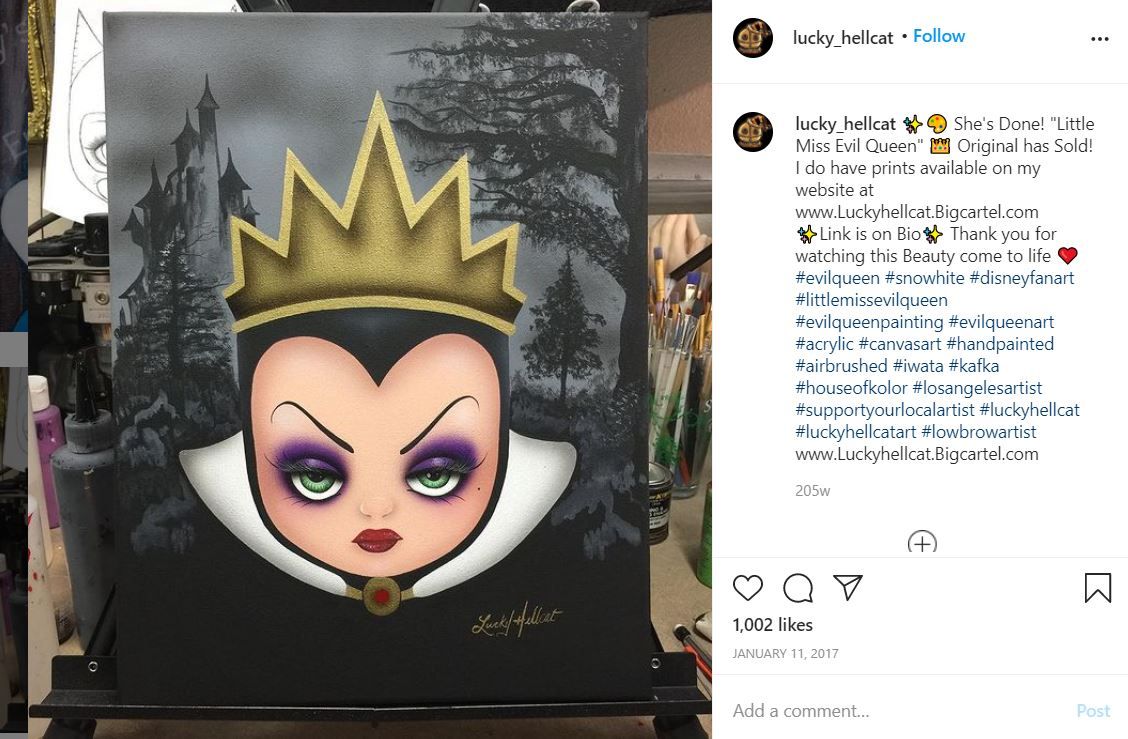 Evil Queen fan art by lucky_hellcat on Instagram