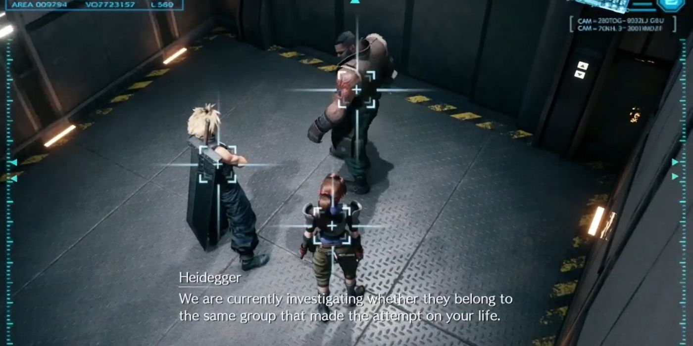 FF7 Remake Heidegger Avalanche factions Before Crisis Reference