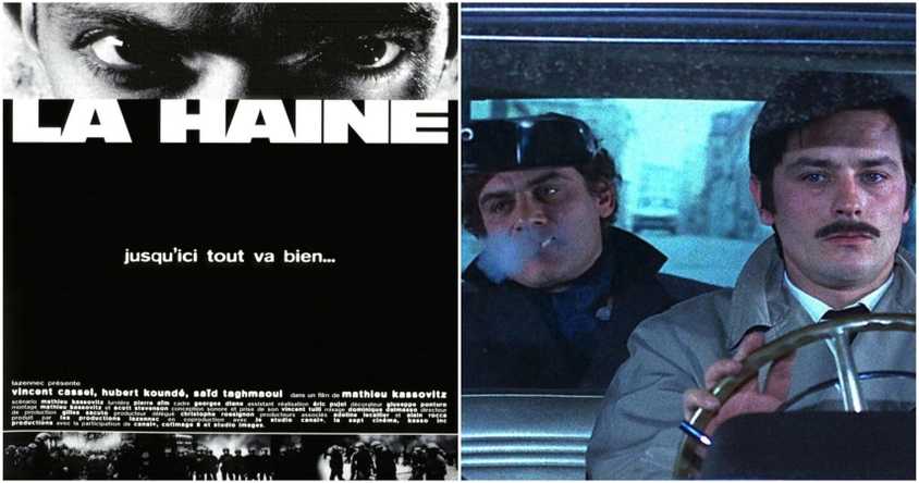Featured Image, Left La Haine poster, Right Le Cercle Rouge Delon