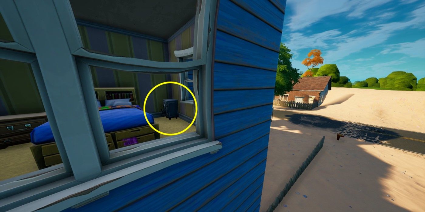 One of the Salty Towers Gold Bar safes spawn in the blue house on the west side of the POI in Fortnite Season 5