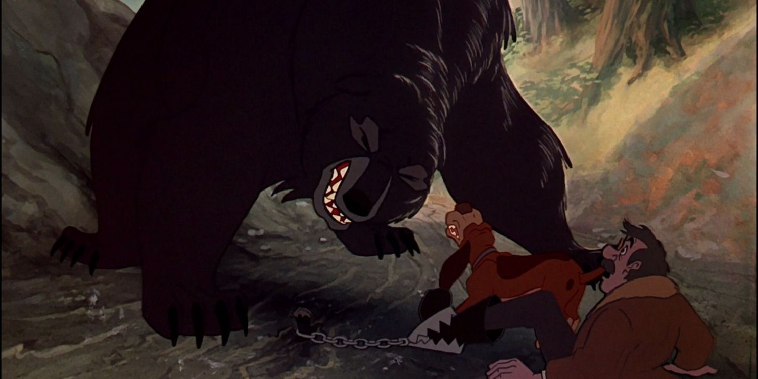 Fox And The Hound: The Fight Scene With The Bear