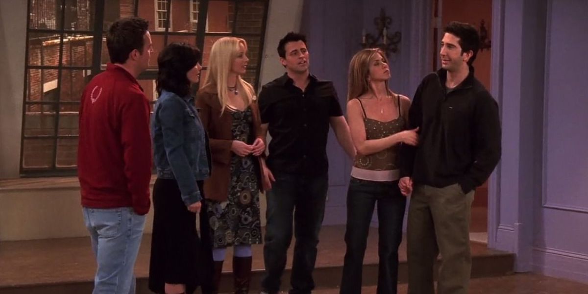 Friends Chandler, Monica, Phoebe, Joey, Rachel, Ross