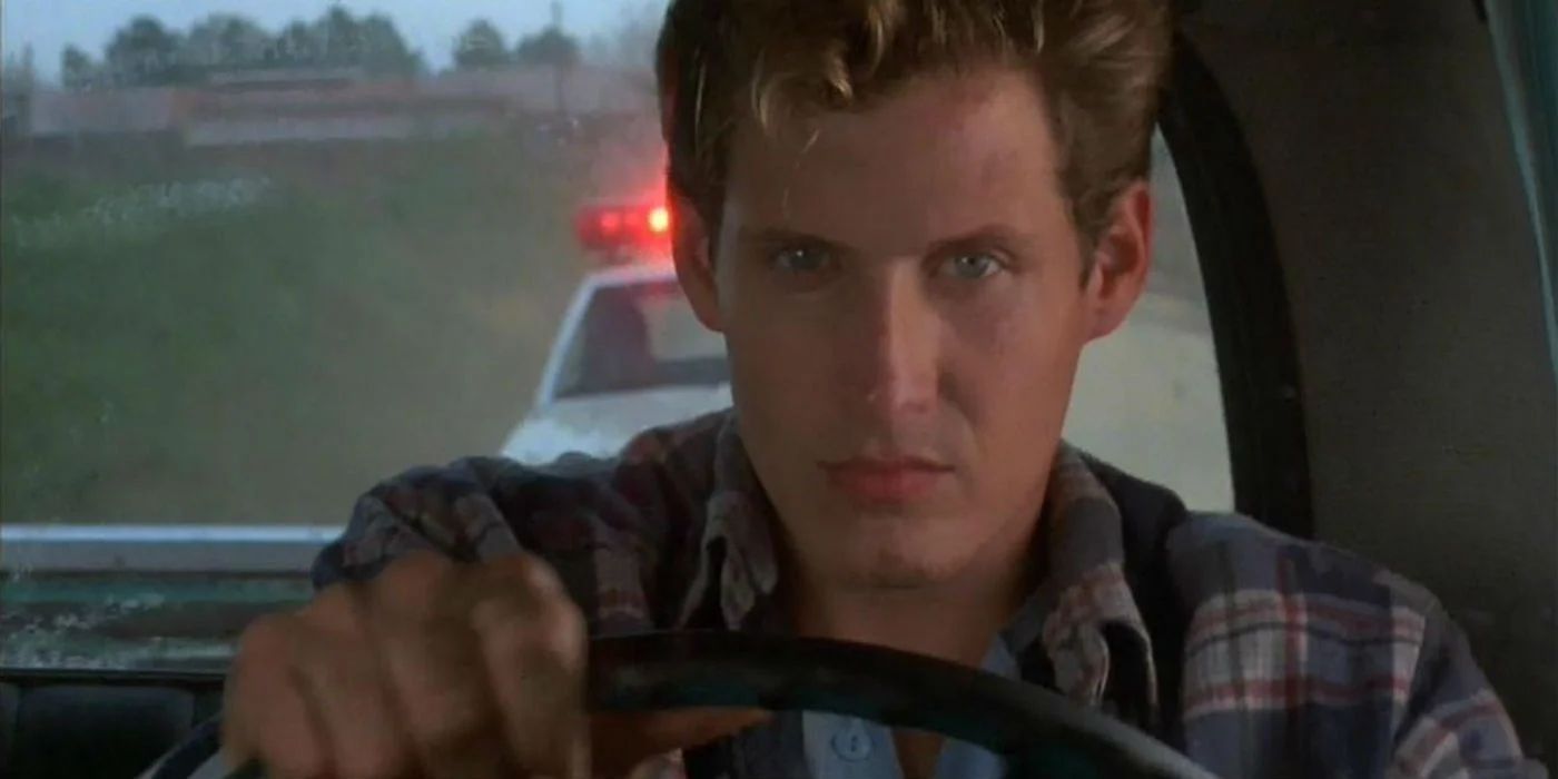 Tommy Jarvis driving in Friday the 13th A New Beginning 1985 