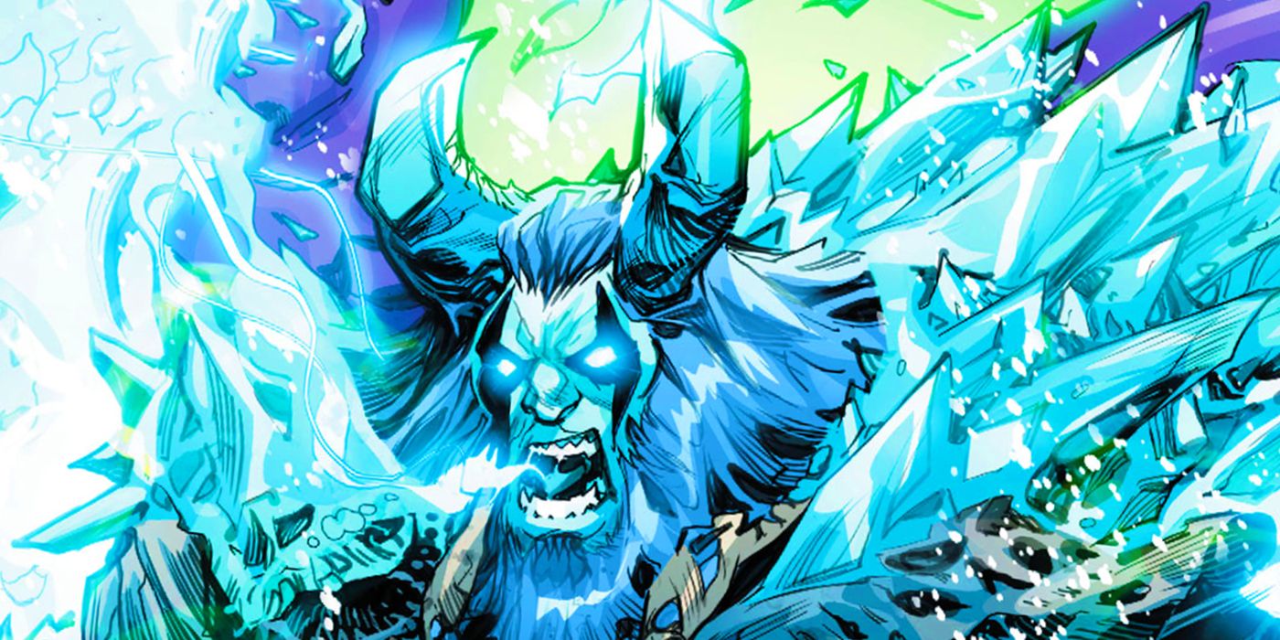 Ymir the Frost Giant breathing out ice