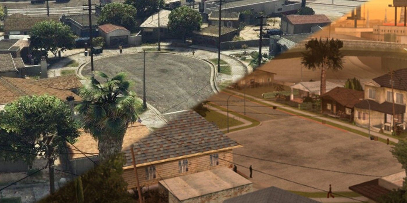 GTA 5 VS GTA SAN ANDREAS : LOS SANTOS PLACES 