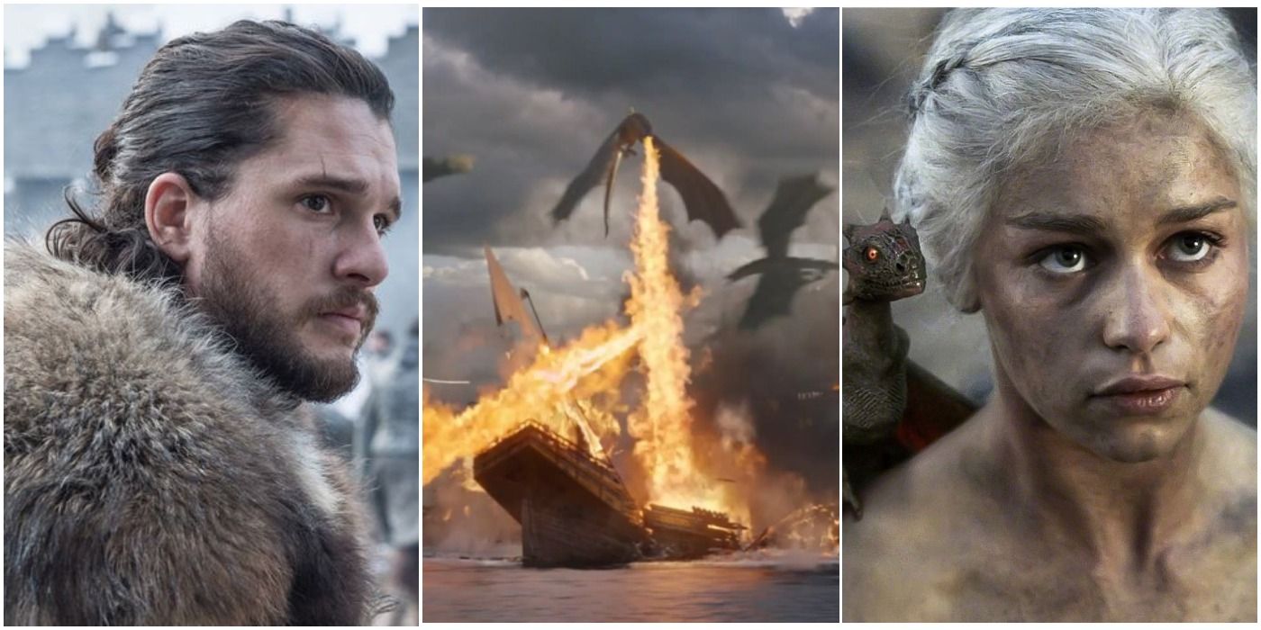 Jon Snow Dragons Daenerys Unburnt Game Of Thrones