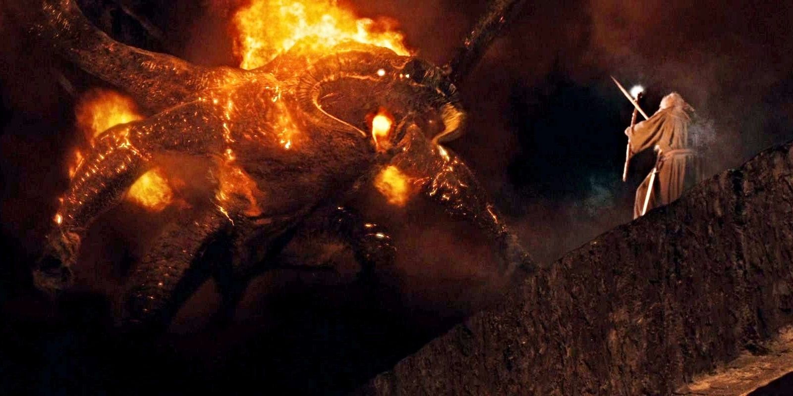 Gandalf and Balrog in Lord of the Rings