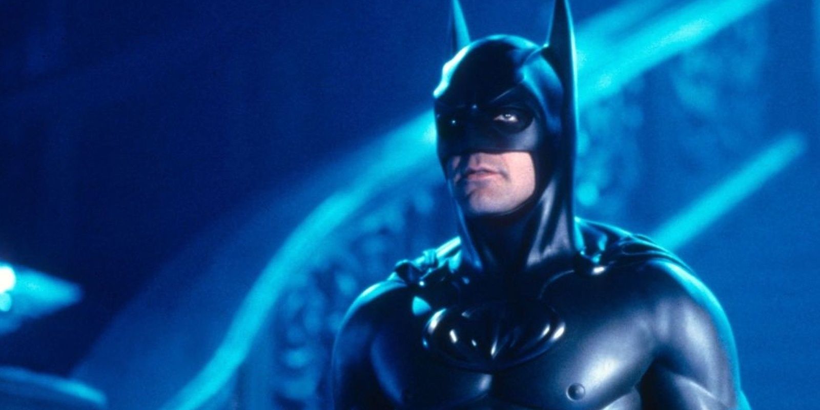 George Clooney as Batman in the suit in Batman & Robin