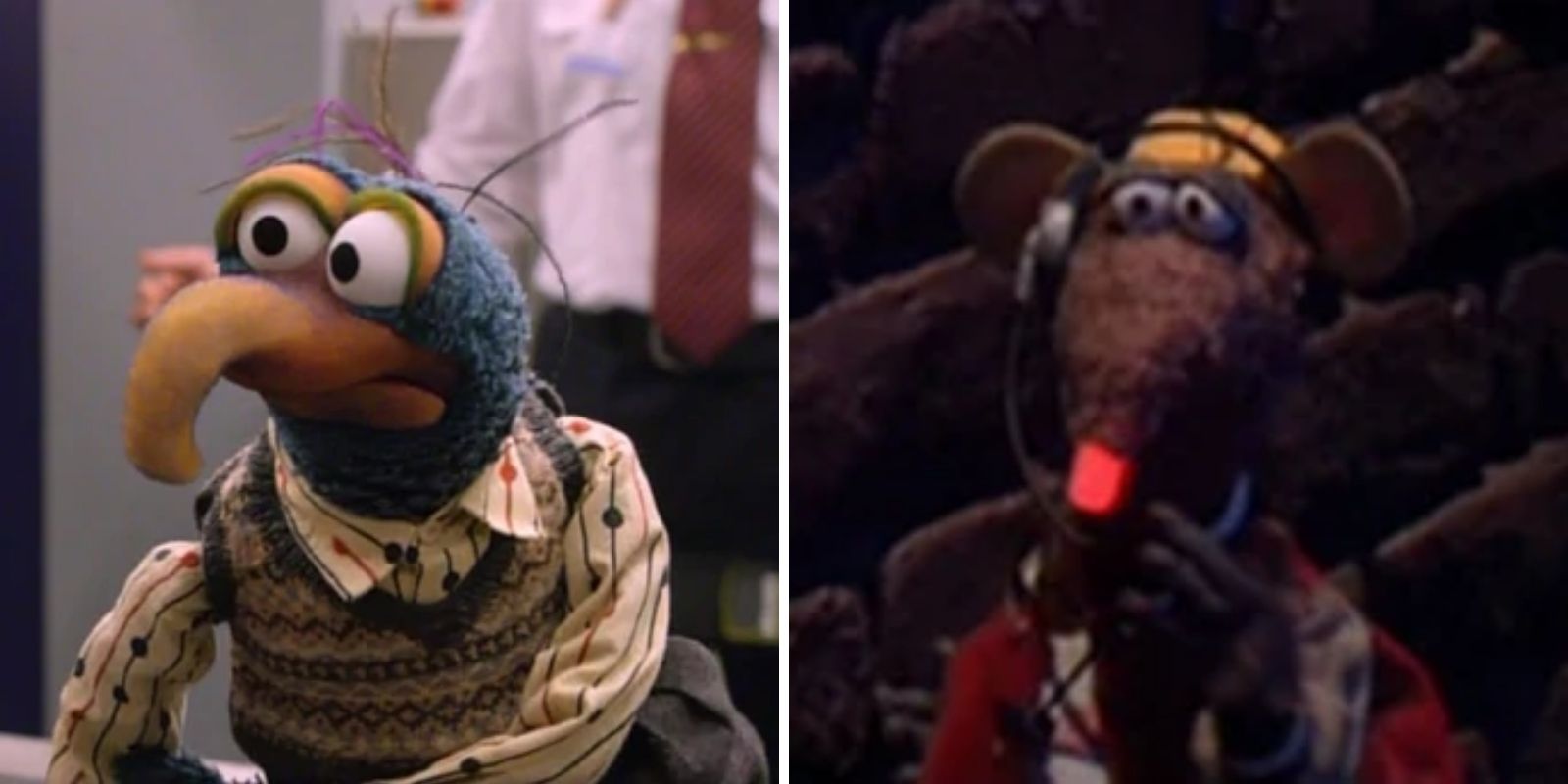 Gonzo the Great and Rizzo the Rat with red nose The Muppets