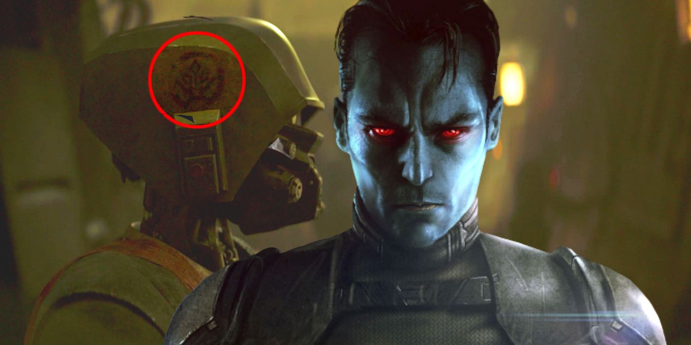Grand Admiral Thrawn and HK Assassin Droids with Seventh Fleet Insignia in The Mandalorian