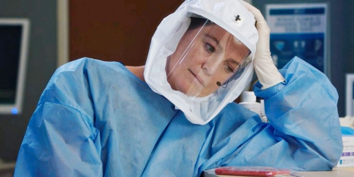 Meredith Grey in her PPE