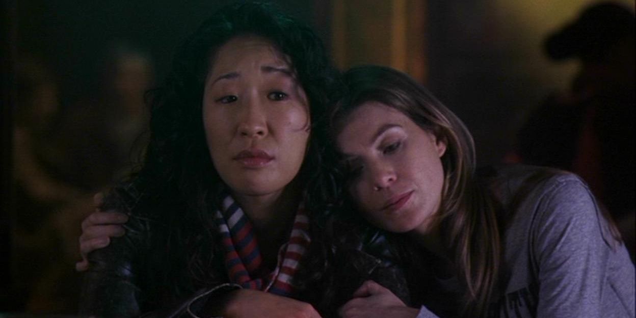 Meredith Grey (Ellen Pompeo) and Cristina Yang (Sandra Oh) in &quot;Grey's Anatomy.&quot;