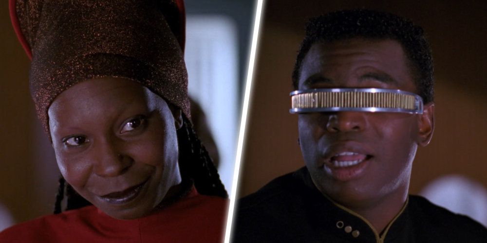 Guinan gives Geordi dating advice