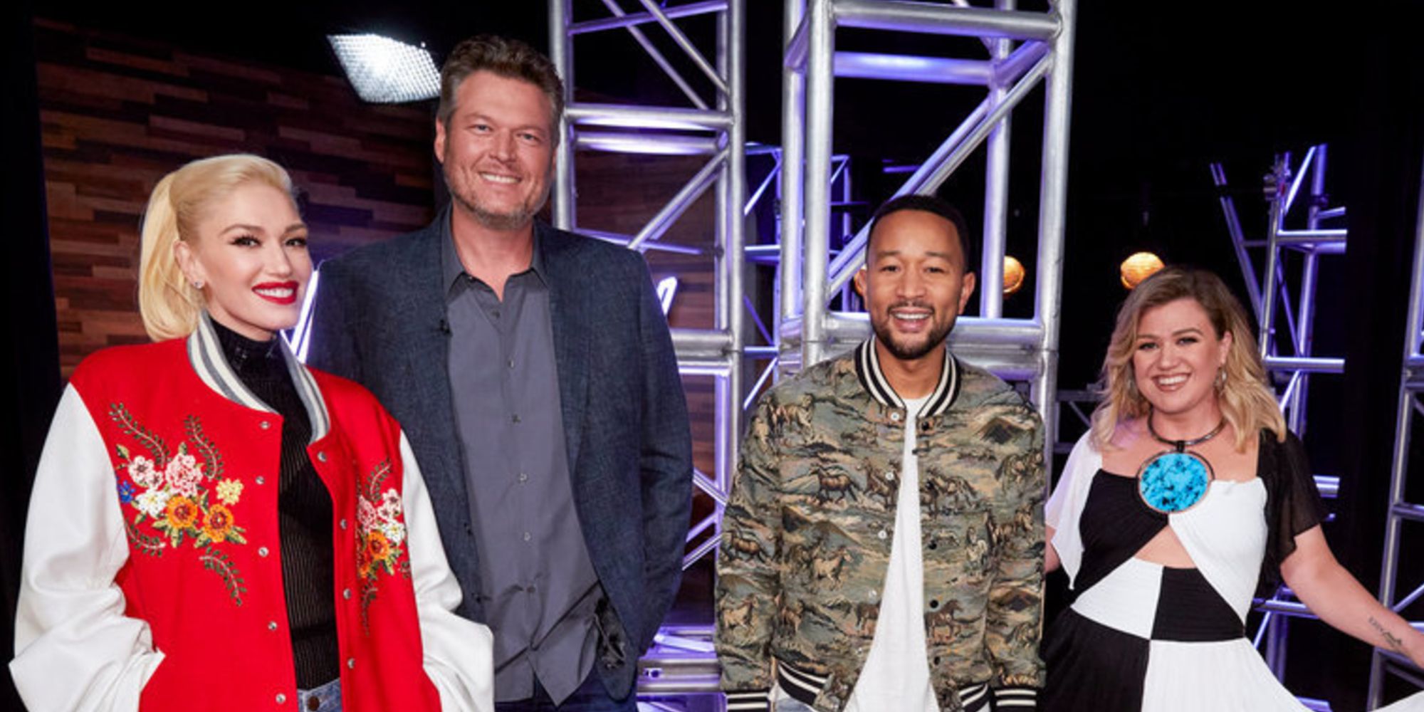 Gwen Stefani, Blake Shelton, John Legend and Kelly Clarkson on The Voice season 19