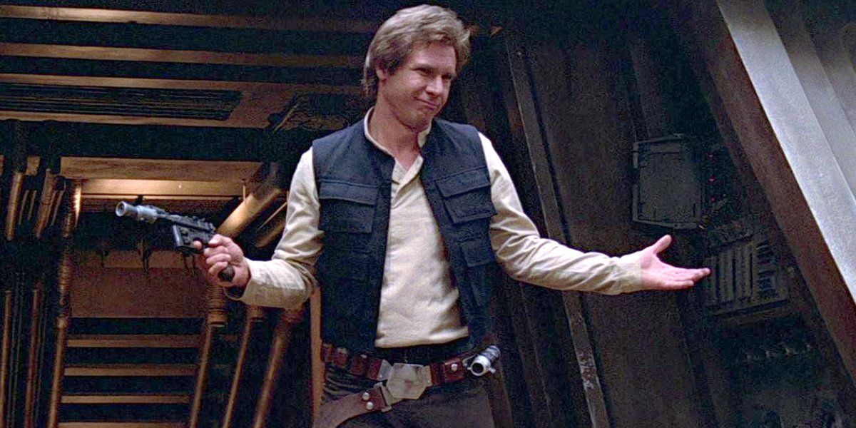Han Solo shrugs in Star Wars Return of the Jedi
